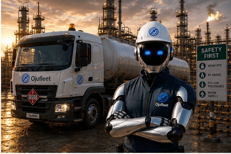 Optix in field uniform alongside a fuel tanker — oil & gas operations
